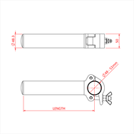 Brazos de pluma de aluminio Doughty-Plata - imagen 4
