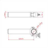 Brazos de pluma de aluminio Doughty-Negro - imagen 2