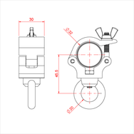 Abrazadera para colgar Atom de 32 mm Doughty - imagen 3