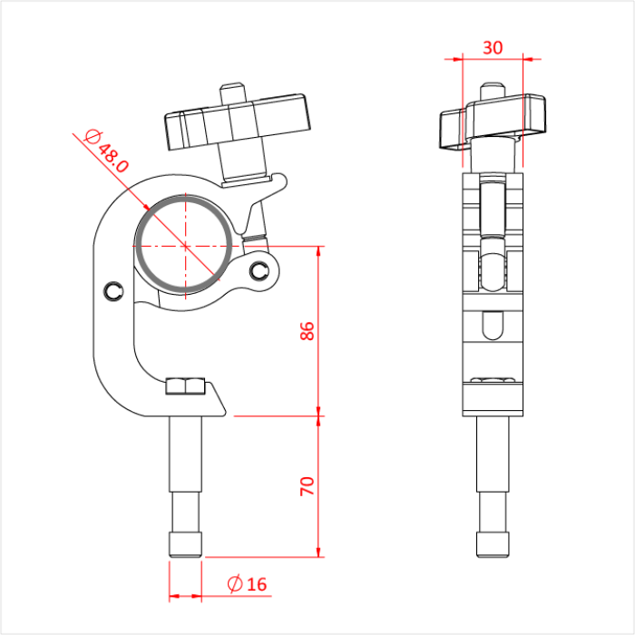 Abrazadera para proyector Doughty Trigger - imagen 2