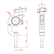 Abrazadera para proyector Doughty Trigger - imagen 2