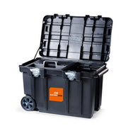 CM BatteryStar Hoist Carrying Case, open black case with lid raised - imagen 2