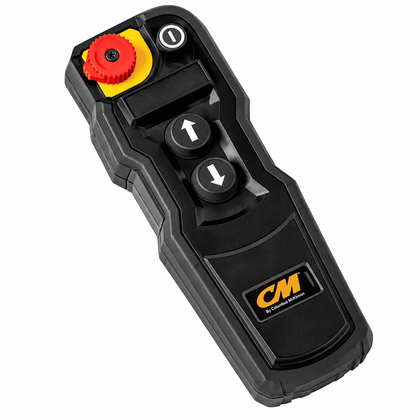 Kit de control remoto del polipasto CM BatteryStar con controles CM y botón de parada de emergencia