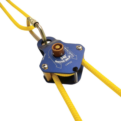 CMC Traverse 540° Rescue Belay Device, dispositivo de seguridad de rescate de 540 grados para sistemas de dos cuerdas