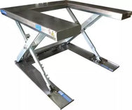 Mesa elevadora en U de acero inoxidable