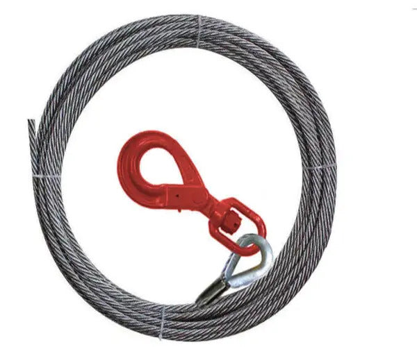 Levante todos los cables de cabrestante de 7/16" 6X19 Fc con gancho giratorio y pestillo en un extremo Permaloc