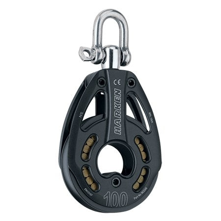 Polea simple Harken Black Magic de 100 mm - Giratoria
