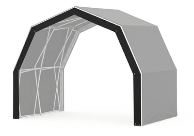 Konligo The Tent Front Banner, negro, elegante superficie frontal de la marca.