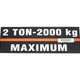 Etiqueta de capacidad CM - 2 toneladas - 2000 kg