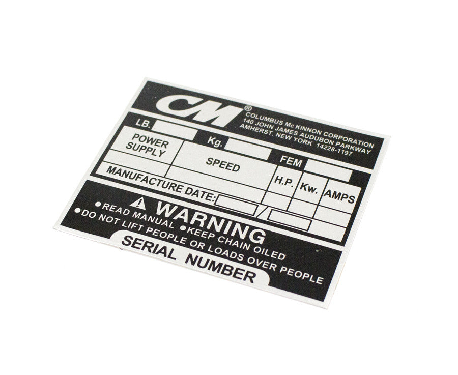 CM Blank Id Plate Prostar