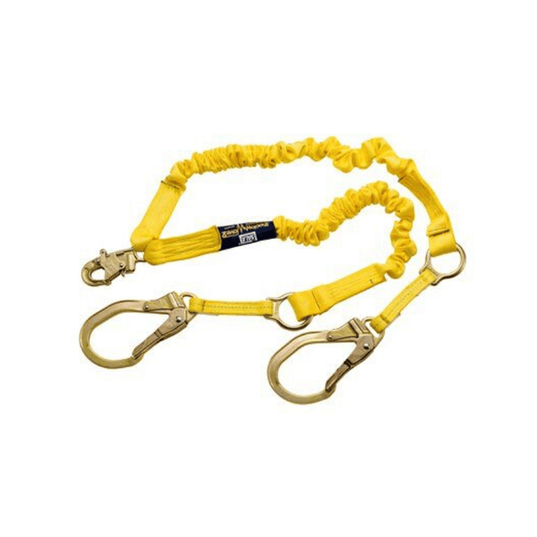 3M™ DBI-SALA® ShockWave™2 100% Tie-Off Rescue Shock Absorbing Lanyard with Self-Locking Snap Hook, Integrated D-rings and Self-Locking steel Rebar Hook
