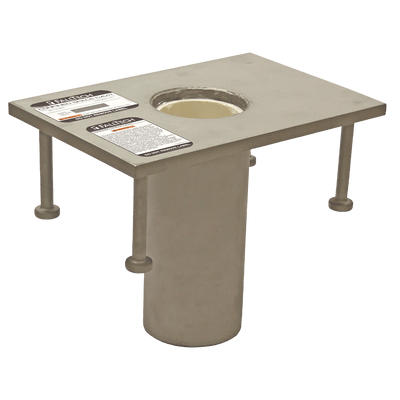 Flush-mount Stainless Steel Cast-in Fixed Davit Base