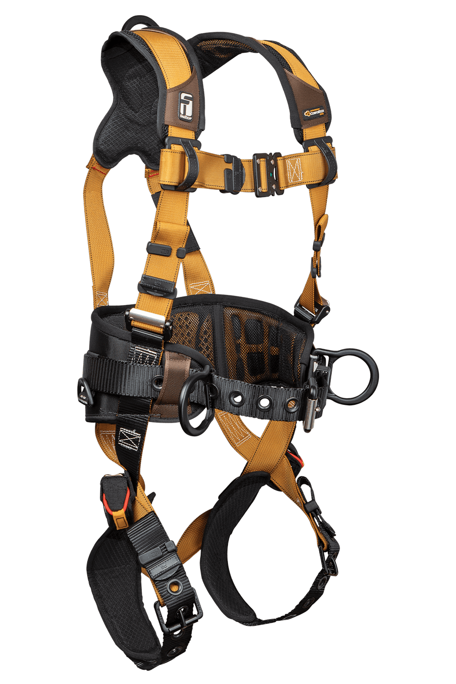 Advanced ComforTech® Gel 3D Construction Belted Full Body Harness, Tongue Buckle Leg Adjustment