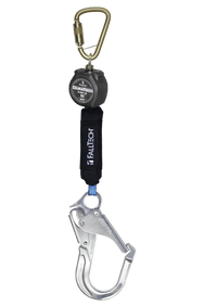 Mini SRL personal de 6' con gancho de barra de refuerzo de aluminio, incluye mosquetón de conexión dorsal de acero - CSA