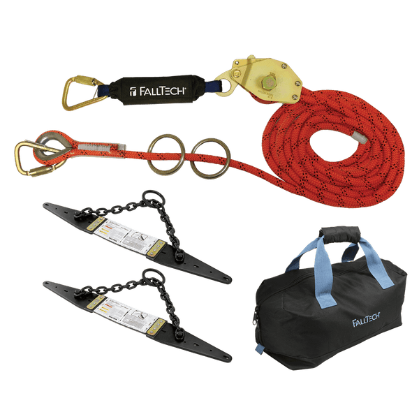 Temporary Rope HLL System; 2-person with Kernmantle Rope and Chain Roof Anchors– – Now available at MTN Shop US.