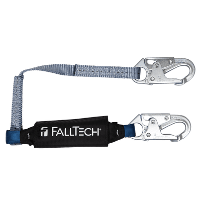 Energy Absorbing Lanyard, Single-leg with Steel Snap Hooks