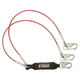 Línea de vida con absorción de energía de cable de borde de ataque de 6', doble pata con ganchos de presión de acero