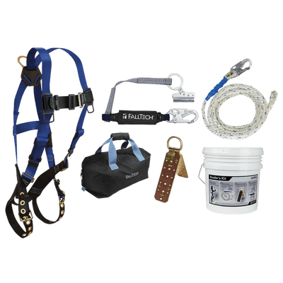 Roofer's Kit with Hinged Reusable Anchor