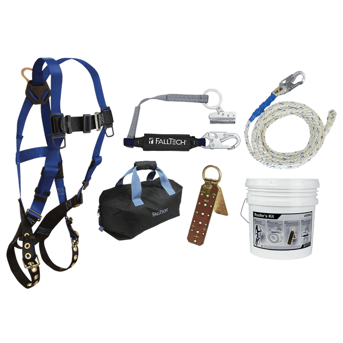 Kit de techador con anclaje reutilizable con bisagras, ajustador de cuerda de arrastre y bolsa grande