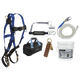 Kit de techador con anclaje reutilizable con bisagras, ajustador de cuerda de arrastre y bolsa grande