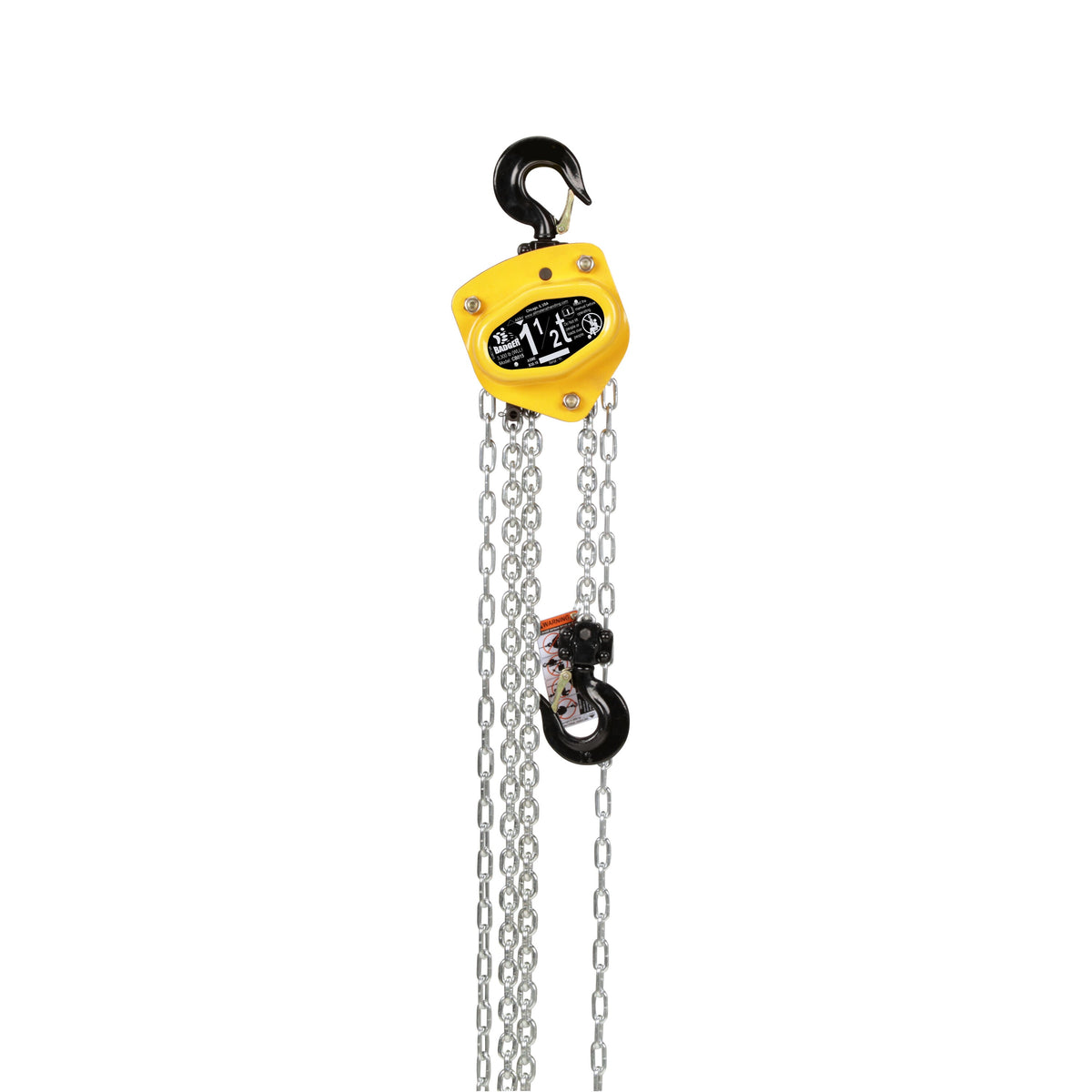 Polipasto manual Badger de 0,5 t a 10 t: el polipasto manual Badger (0,5 t a 10 t) es un polipasto de altura baja, liviano y duradero que está diseñado para operaciones de elevación y tracción en diversos entornos. Cuenta con una carcasa de acero formado que protege contra la contaminación, engranajes completamente cerrados, un freno de carga autoajustable y ganchos de aleación forjados con pestillos de seguridad de alta resistencia, entre otras características. – Ahora disponible en MTN Shop US. - imagen 3