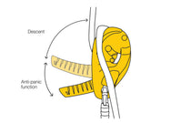 Dispositivo de descenso/aseguramiento Petzl I’D® L (negro) - Función antipánico - imagen 2