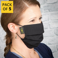Mascarillas faciales de tela Dirty Rigger (paquete de 5): mascarilla facial lavable Dirty Rigger® 100 % algodón. Diseño plisado para libertad de movimiento y comodidad excepcional. – Ahora disponible en MTN Shop US. - imagen 5