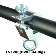 Abrazadera de ojo Doughty de 1,9''-2'' de diámetro (SWL: 750 lbs; plateada) - MTN Shop 