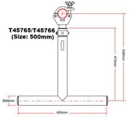 Camiseta con brazo abatible modular Doughty de ⌀2'' (aluminio) ofrecida por MTN Shop  - imagen 4