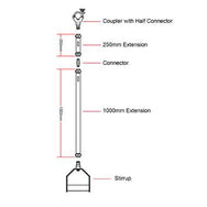 Cómo utilizar el estribo de brazo abatible modular Doughty (aluminio) - Tienda MTN - imagen 3