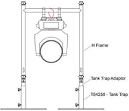 Cómo utilizar las dimensiones del adaptador de trampa de tanque con brazo abatible modular Doughty - Tienda MTN - imagen 4