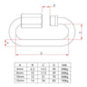 Doughty Quick Links with Sizes of M6/M8/M10/M12, supplied by MTN Shop EU