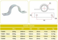 Abrazaderas de sillín Doughty (acero) - Para tubos de 1''/1,5''/2'' de diámetro - MTN Shop EU - imagen 3