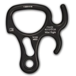 Descenso Rock Exotica MiniEight: el MiniEight cuenta con orejas laterales que le permiten ajustar fácilmente la fricción y adaptarse a una amplia gama de tamaños de cuerda. Además, ahora disponible en MTN Shop US.