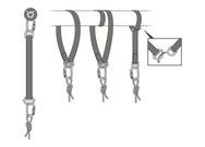 Correa de anclaje Petzl CONNEXION FIXE (táctica) - Varias configuraciones para montar un anclaje - imagen 2