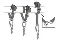 Correa de anclaje Petzl CONNEXION VARIO (táctica) - Varias configuraciones para montar un anclaje - imagen 2