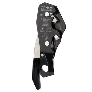 Descenso de doble bloqueo PMI heightec® Prism: el descensor heightec® Prism es ideal para cualquier trabajador de trabajos verticales en cuerda con un mecanismo que multiplica la fuerza de frenado aplicada. Control de ajuste fino, CE EN 341-B, EN 12841-C: ahora disponible en MTN Shop US.