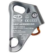 PMI Climbing Technology Chest Ascender EVO: el elevador de pecho Climbing Technology EVO de PMI es un ascendedor de pecho derecho de aleación ligera para escalar cuerdas de forma rápida y eficiente. CE EN 567, EN 12841-B: ahora disponible en MTN Shop EE. UU. - imagen 2