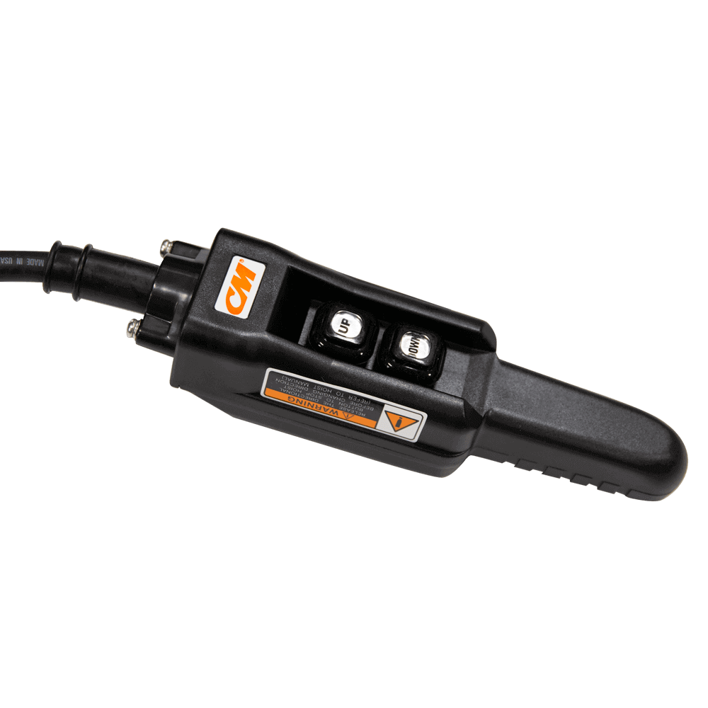 Estación de control CM (Pickle) - Ensamblada: estaciones de control CM ensambladas en una variedad de opciones de distribución de pines. CM Hoist Pickles incluye cableado y hardware de instalación, para usar con polipastos eléctricos de cadena CM. – Ahora disponible en MTN Shop US. - imagen 2
