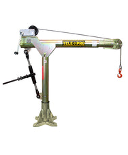 Grúa pescante Tele-Pro de OZ Lifting: la grúa pescante Tele-Pro de OZ Lifting cuenta con un ajuste de brazo telescópico patentado que puede extenderse y retraerse mientras está bajo carga. El brazo telescópico se puede ajustar utilizando la manija del cabrestante o un adaptador de taladro. La grúa se suministra con un cabrestante manual, un cabrestante de CA o un cabrestante de CC y está disponible con capacidades de elevación de 500 lb, 1200 lb o 2500 lb. – Ahora disponible en MTN Shop US.