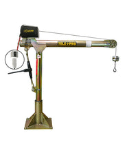 Grúa pescante Tele-Pro de OZ Lifting: la grúa pescante Tele-Pro de OZ Lifting cuenta con un ajuste de brazo telescópico patentado que puede extenderse y retraerse mientras está bajo carga. El brazo telescópico se puede ajustar utilizando la manija del cabrestante o un adaptador de taladro. La grúa se suministra con un cabrestante manual, un cabrestante de CA o un cabrestante de CC y está disponible con capacidades de elevación de 500 lb, 1200 lb o 2500 lb. – Ahora disponible en MTN Shop US. - imagen 2