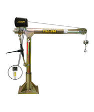 Grúa pescante Tele-Pro de OZ Lifting: la grúa pescante Tele-Pro de OZ Lifting cuenta con un ajuste de brazo telescópico patentado que puede extenderse y retraerse mientras está bajo carga. El brazo telescópico se puede ajustar utilizando la manija del cabrestante o un adaptador de taladro. La grúa se suministra con un cabrestante manual, un cabrestante de CA o un cabrestante de CC y está disponible con capacidades de elevación de 500 lb, 1200 lb o 2500 lb. – Ahora disponible en MTN Shop US. - imagen 3