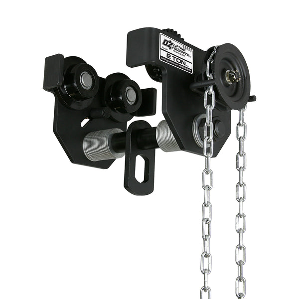 OZ Lifting Geared Beam Trolley– The Oz Lifting geared beam trolley is designed for use with manual or powered hoists to shift loads across a lateral plane with gearing for positive load positioning. The trolley is available with lifting capacities ranging from 1 ton to 30 tons. The trolley has a lightweight and robust construction that is both maneuverable and durable. – Now available at MTN Shop US.