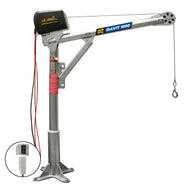 Grúas pescante de acero OZ Lifting: la grúa pescante de acero de OZ Lifting tiene una rotación de 360 ​​grados y está disponible con capacidades de elevación de 500 lb, 1000 lb y 2500 lb. La grúa pescante galvanizada tiene 4 ajustes de altura diferentes para mayor flexibilidad de uso. La grúa viene de serie con un cabrestante manual que incluye un adaptador para taladro eléctrico. También hay opciones de cabrestante eléctrico de CA y CC. – Ahora disponible en MTN Shop US. - imagen 6