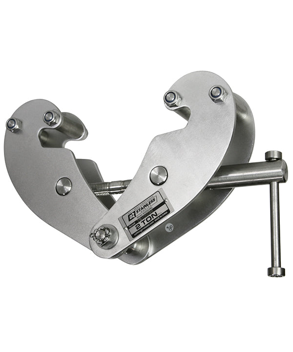 OZ Lifting Stainless Steel Beam Clamp– The Oz Lifting stainless steel beam clamp is engineered for use with manual or powered hoists to secure beams for lifting. The clamp is made from corrosion resistant stainless steel and allows for super-quick attachment to most I-beams. – Now available at MTN Shop US.