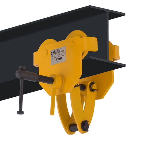 OZ Lifting Quick Adjust Trolley– The OZ Lifting quick adjust trolley is designed for super quick attachment to most I, S, and W beams. The trolley features a safety handle lock for added protection and is available in lifting capacities ranging from 0.5 tons to 10 tons. The trolley is designed for use with manual or powered hoists. – Now available at MTN Shop US.