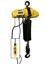 Polipasto eléctrico de cadena OZ Lifting: el polipasto eléctrico de cadena de OZ lifting está diseñado para atender de forma segura y sin esfuerzo sus necesidades de levantamiento pesado. El polipasto se protege de daños por sobrecarga gracias a su sistema de protección contra sobrecargas. El freno de carga funciona con un embrague de fricción de alto rendimiento para intervenir cuando se carga demasiado peso y evitar daños. – Ahora disponible en MTN Shop US. - imagen 4