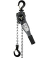 OZ Lifting Industrial Lever Hoist– The Oz Lifting industrial lever hoist is an all steel constructed, lever operated hoist with lifting capacities of 0.75 ton, 1.5 ton and 3 ton, and an aluminum construction 0.25 ton model. The hoist uses a 100% load tested grade 80 alloy chain and features fully enclosed gearing for protection against contaminants and debris. The hoist has load sheave bearings and a long lasting powder coated finish. The steel handle has a rubber grip for easy control and grip. The hoist a