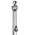 OZ Lifting Industrial Chain Hoist– The Oz Lifting industrial chain hoist is an all-steel chain hoist available in capacities of 0.25 ton, 0.5 ton, 1 ton, 2 ton, 3 ton and 5 ton. The hoist uses a 100% load tested grade 80 alloy chain and features fully enclosed gearing for protection against contaminants and debris. The hoist has load sheave bearings and a long lasting powder coated finish. The steel handle has a rubber grip for easy control and grip. The hoist also has forged alloy steel hooks to securely a