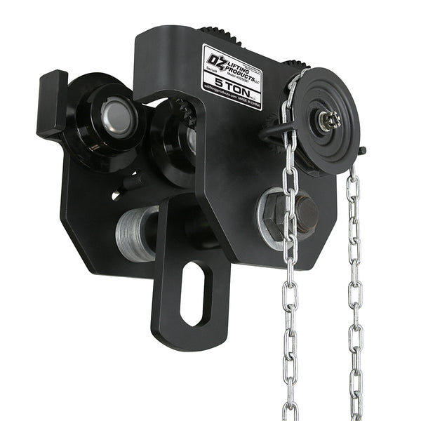 OZ Lifting Geared Beam Trolley– The Oz Lifting geared beam trolley is designed for use with manual or powered hoists to shift loads across a lateral plane with gearing for positive load positioning. The trolley is available with lifting capacities ranging from 1 ton to 30 tons. The trolley has a lightweight and robust construction that is both maneuverable and durable. – Now available at MTN Shop US.